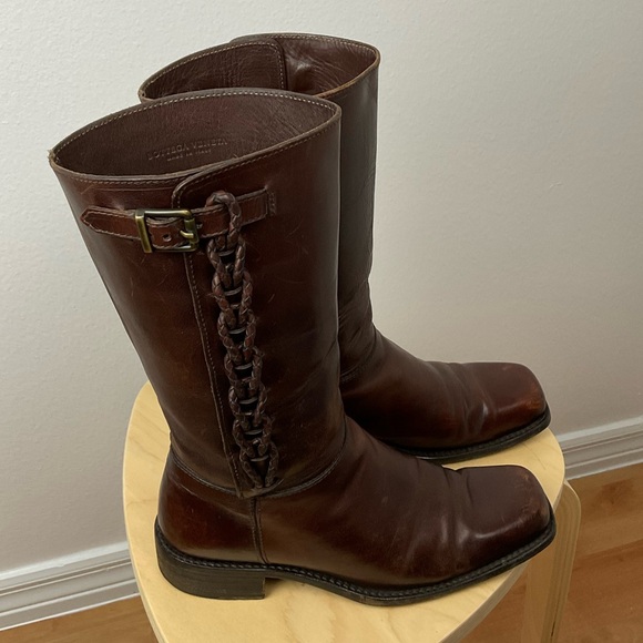 Bottega Veneta Dark Brown Leather Boots - Picture 4 of 16